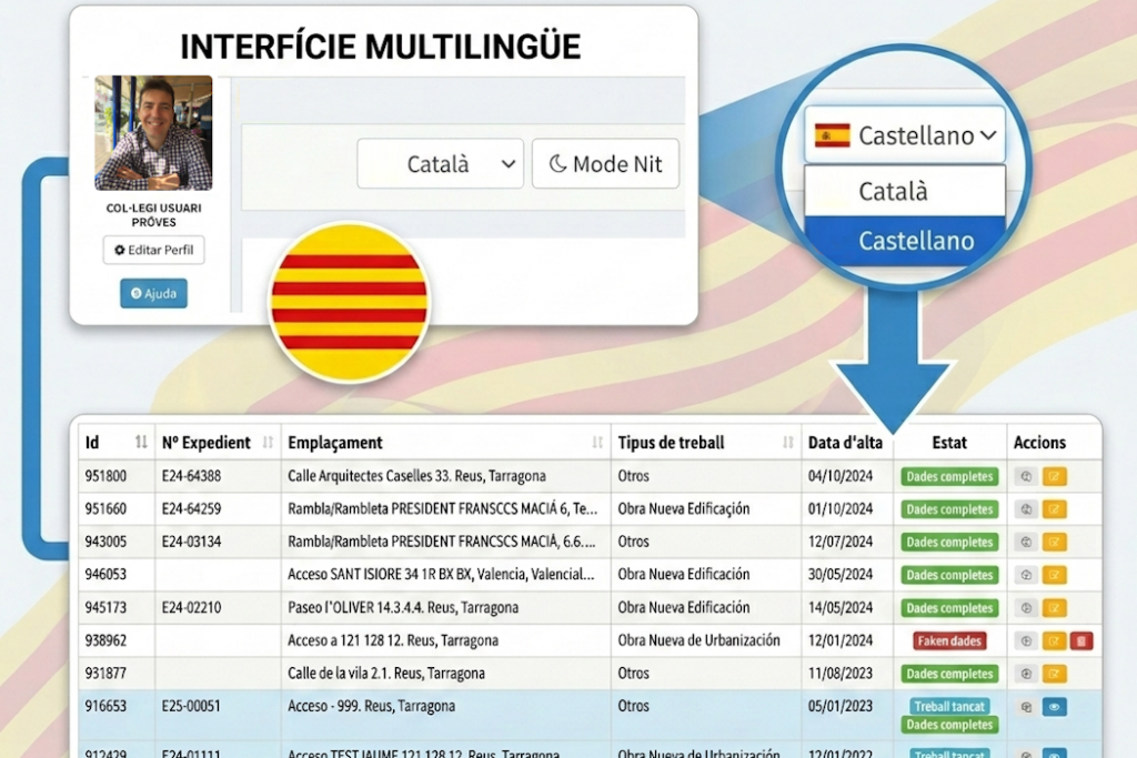 Canvi Idioma Plataforma Català-Castellà