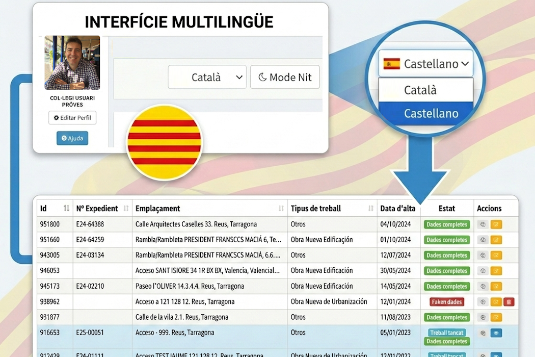 Canvi Idioma Plataforma Català-Castellà